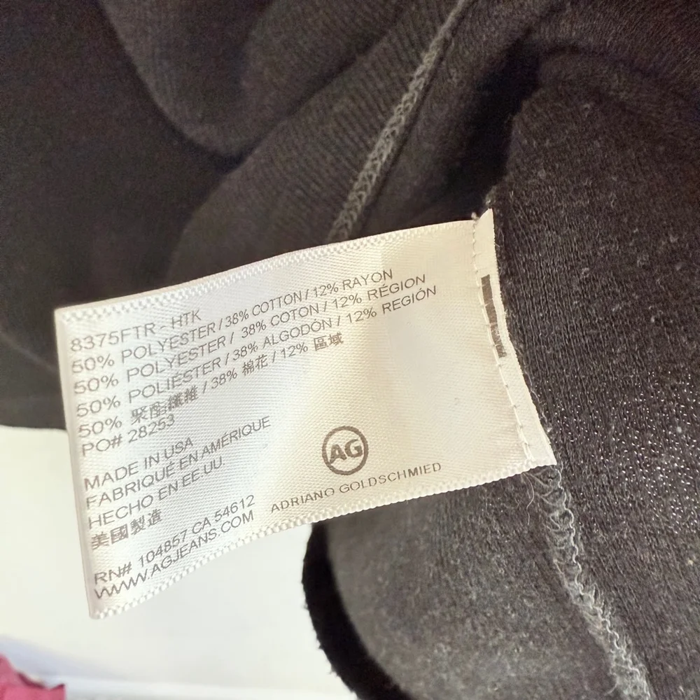 AG Adriano Goldschmied Men's Charcoal Gray Hoodie Size MMedium
